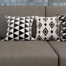 Almofadas Decorativas Preto e Branco Para Sofá 40x40 - Novadecora - 3