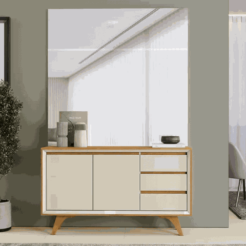 Buffet Vertex 02 Portas - Naturalle/off White - Mavaular