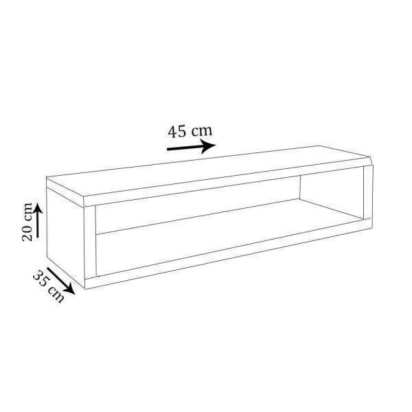 Nicho Retangular Suporte Para Xbox Em Mdf - Natural - 3