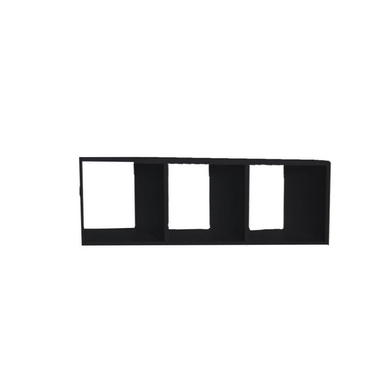 Nicho Triplo 90 X 30 X 20 Em Mdf - Preto Nicho Triplo 90 X 30 X 20 Em Mdf - Preto
