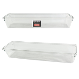 Organizador de Gavetas Transparente 30x8cm Prático e Moderno - 2