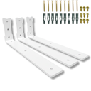 Ver imagem 1 de Kit 3 Suportes de Prateleira Design em L 30cm Mão Francesa de Parede Moderna Branco