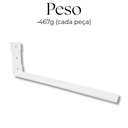 Ver imagem 5 de Kit 3 Suportes de Prateleira Design em L 30cm Mão Francesa de Parede Moderna Branco