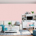 Ver imagem 4 de Papel de Parede Fundo Rosa e Circulos Branco Poa Autocolante
