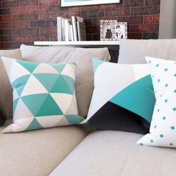 Capas de Almofadas Azul Turquesa Para Sofá 40x40 - Novadecora - 3