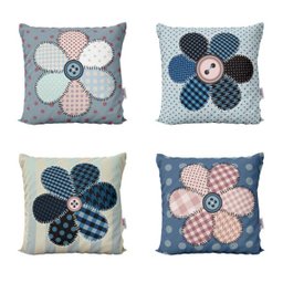 Capas de Almofadas Decorativas Floral Flores Para Sofá 40x40 - Novadecora - 1