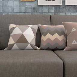 Capas de Almofadas Para Sofá Marrom e Bege Decorativas e Geométricas 40x40 - Novadecora - 3