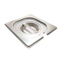 Ver imagem 3 de CONJ 6 CUBAS Gastronômicas Em INOX GN 1/6x65 mm 1 Litro + 6 TAMPAS 1/6 Em INOX COM ABERTURA Para Col