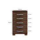Ver imagem 3 de Cômoda Modena 562 Quarto com 5 Gavetas e Pés em Plástico