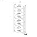 Ver imagem 4 de Estante Armário Alta Multiuso 8 Prateleiras Az1006 Amêndoa/branco - Tecno
