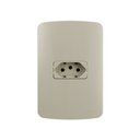 Ver imagem 1 de Tomada Margirius B3 Colors 2p+t 10a com Placa 4x2 Pérola