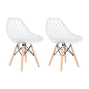 Ver imagem 1 de Conjunto com 2 Cadeiras Kaila Pp Branca