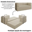 Ver imagem 5 de Sofa Cama Modular 2 Lugares 180 Cm Monaco Linho Bege Vconcept Bege