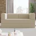 Ver mais imagens de Sofa Cama Modular 2 Lugares 180 Cm Monaco Linho Bege Vconcept Bege