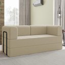 Ver imagem 2 de Sofa Cama Modular 2 Lugares 180 Cm Monaco Linho Bege Vconcept Bege