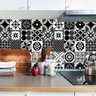 Papel Parede Azulejo Preto E Branco Cozinha Banheiro Adesivo - 5