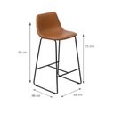 Ver imagem 3 de Banqueta para Cozinha 99cm x 44cm Verner Marrom/Caramelo/Preto