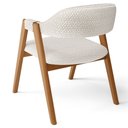 Ver mais imagens de Kit 03 Cadeiras de Jantar e Estar Living Estofada Nadja L02 Bouclê Cru - Lyam Decor