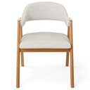 Ver imagem 3 de Kit 03 Cadeiras de Jantar e Estar Living Estofada Nadja L02 Bouclê Cru - Lyam Decor