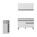 Ver imagem 6 de Cozinha Compacta com Bancada Americana 1 Porta Veneza Multimóveis Mp2207 Branco/preto