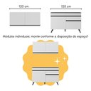 Ver imagem 5 de Cozinha Compacta com Bancada Americana 1 Porta Veneza Multimóveis Mp2207 Branco/preto