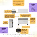 Ver imagem 2 de Cozinha Compacta com Bancada Americana 1 Porta Veneza Multimóveis Mp2207 Branco/preto