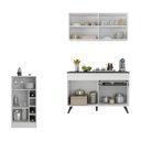 Ver imagem 4 de Cozinha Compacta com Bancada Americana 1 Porta Veneza Multimóveis Mp2207 Branco/preto