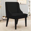 Ver imagem 2 de Kit 10 Cadeiras Estofadas para Sala de Jantar Base Fixa de Madeira Preto Lia Linho Preto - Ibiza