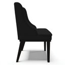 Ver imagem 6 de Kit 10 Cadeiras Estofadas para Sala de Jantar Base Fixa de Madeira Preto Lia Linho Preto - Ibiza