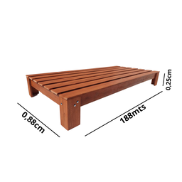 Cama Solteiro Oriental 88x188x25 Penafort Imbuia - 4