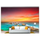 Ver imagem 1 de Papel De Parede Céu Nuvens Por Do Sol Praia 3D Nsk68