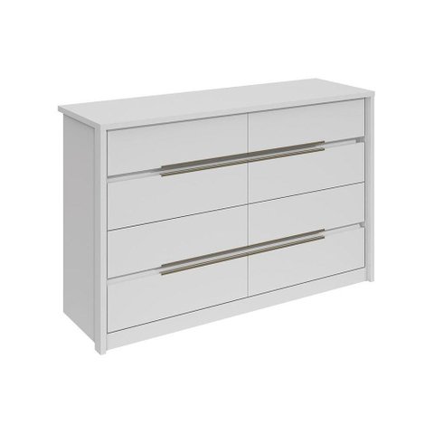 Cômoda Casal Urban c/ 8 Gavetas Branco - Lopas