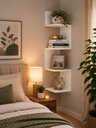 Ver imagem 2 de Prateleira Suspensa Parede Nicho Canto Organizador Multiuso