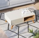 Ver imagem 1 de Mesa de Centro Jeri com Nicho Interno Off White/ Freijó - Colibri