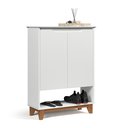 Ver imagem 1 de Aparador 2 Portas Sapateira de Entrada Hall Flow:branco