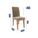 Ver imagem 2 de Kit 6 Cadeiras para Sala de Jantar Estofadas Tais Marrom/Cinamomo/Joli