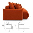 Ver imagem 5 de Sofá Retrátil 4 Lugares Veludo Armani 2,50 Mts Terracota