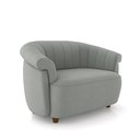 Ver imagem 4 de Sofá Namoradeira Decorativa Latvia 150cm Pés de Madeira Veludo Cinza G45 - Gran Belo