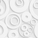 Ver imagem 2 de Papel De Parede Textura Branca Com Circulos 3D Sala Quarto