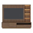 Ver imagem 1 de Estante Home Theater Cancún Ripado Amêndoa para Tv até 82” - Colibri