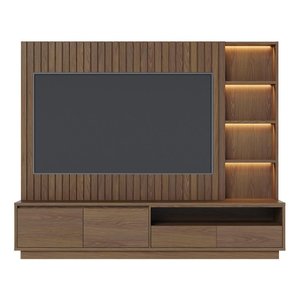 Estante Home Theater Cancún Ripado Amêndoa para Tv até 82” - Colibri
