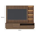 Ver imagem 5 de Estante Home Theater Cancún Ripado Amêndoa para Tv até 82” - Colibri