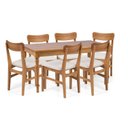 Ver imagem 2 de Conjunto Sala de Jantar Madeira Maciça Mesa Amarilis e 6 Cadeiras Estofadas Olmo