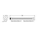 Ver imagem 2 de Engate Extensível 3 em 1 para Água Fria/quente e Gás Censi 30cm 1/2 / 3/4 com Canopla Branco 7572