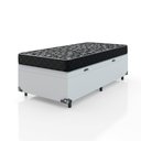 Ver imagem 1 de Cama Box Baú Solteiro + Colchão Smart Espuma D20 (88x188x56) Branco