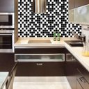 Ver imagem 4 de Papel Parede Pastilha Preto Branco Adesivo Cozinha Banheiro