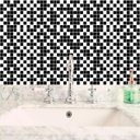 Ver imagem 5 de Papel Parede Pastilha Preto Branco Adesivo Cozinha Banheiro