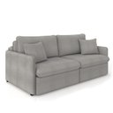 Ver imagem 1 de Sofá Retrátil Reclinável 2 Lugares 154cm Maili Bouclê Cinza K01 - D'rossi