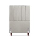 Ver imagem 1 de Cabeceira Estofada Solteiro Carla 90 Cm Linho Cinza com Frames