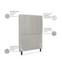 Ver imagem 4 de Cabeceira Estofada Solteiro Carla 90 Cm Linho Cinza com Frames